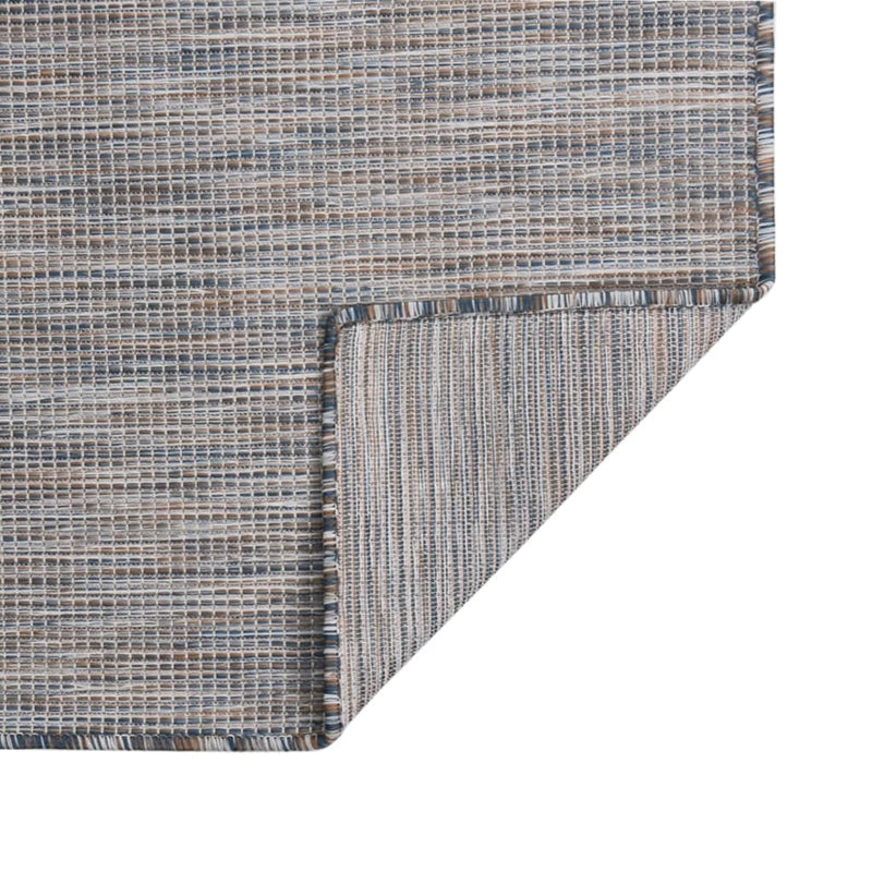 Afbeelding laden in galerijviewer, Vidaxl buitenkleed platgeweven 200x280 cm bruin en blauw

