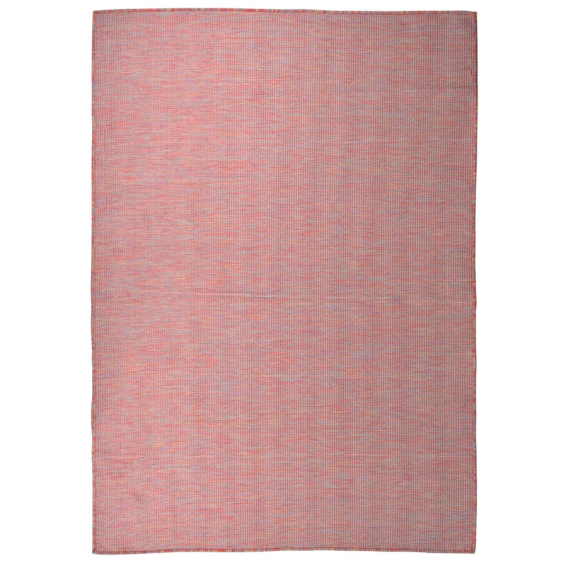 Afbeelding laden in galerijviewer, Vidaxl buitenkleed platgeweven 140x200 cm rood
