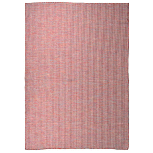 Vidaxl buitenkleed platgeweven 140x200 cm rood