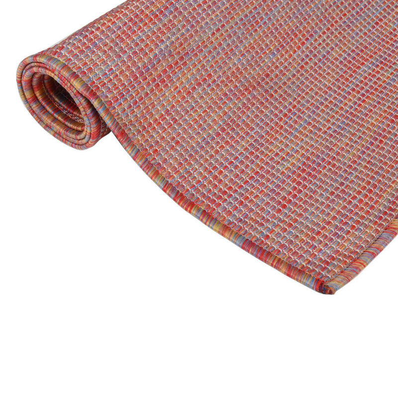 Afbeelding laden in galerijviewer, Vidaxl buitenkleed platgeweven 200x280 cm rood
