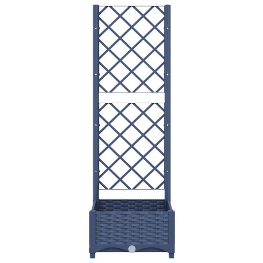 Vidaxl plantenbak met trellis blauwgrijs 40x40x121,5 cm pp