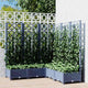 Vidaxl plantenbak met latwerk 120x120x121,5 cm polypropeen blauwgrijs