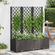 Vidaxl plantenbak met trellis zwart 120x40x136 cm pp