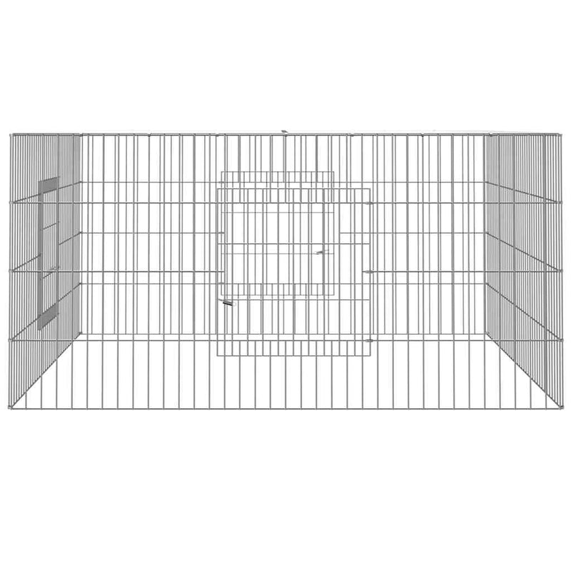 Afbeelding laden in galerijviewer, Vidaxl konijnenkooi 110x110x55 cm gegalvaniseerd ijzer
