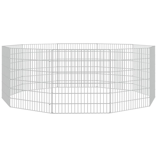 Vidaxl dierenverblijf 10 panelen 54x60 cm gegalvaniseerd ijzer