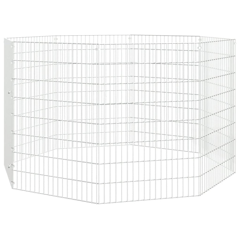 Afbeelding laden in galerijviewer, Vidaxl dierenverblijf 8 panelen 54x80 cm gegalvaniseerd ijzer
