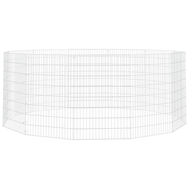 Vidaxl dierenverblijf 12 panelen 54x80 cm gegalvaniseerd ijzer
