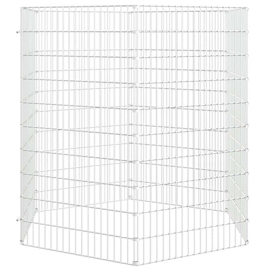 Vidaxl dierenverblijf 6 panelen 54x100 cm gegalvaniseerd ijzer