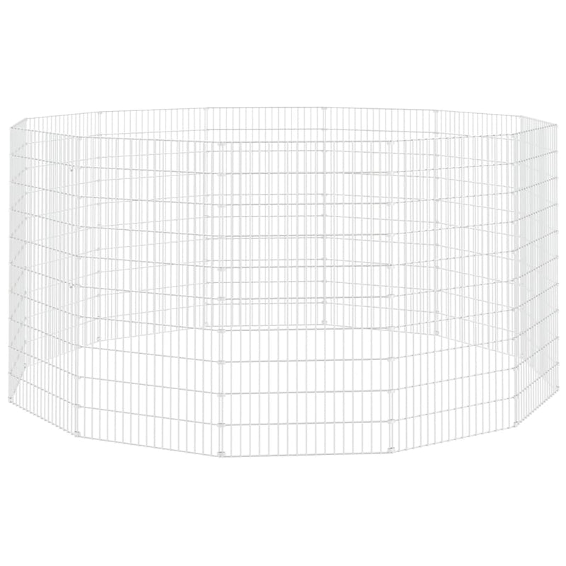 Afbeelding laden in galerijviewer, Vidaxl vrije uitloopverblijf voor dieren 12 panelen 54x100 cm gegalvaniseerd ijzer
