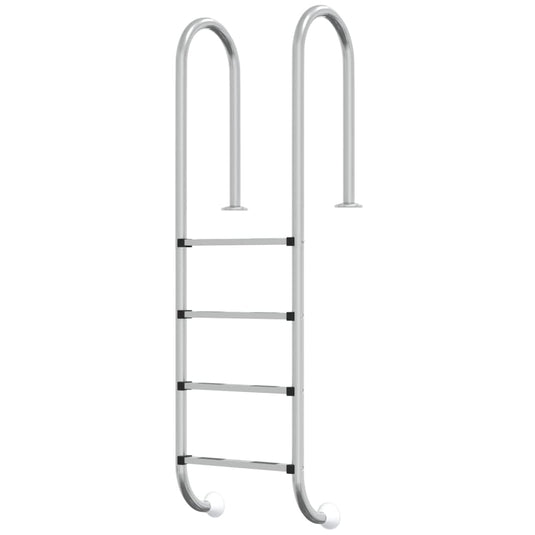 Vidaxl zwembadladder 54x38x184,5 cm 304 roestvrij staal