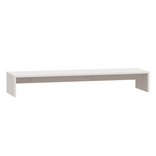 Vidaxl monitorstandaard 100x27x15 cm massief grenenhout wit