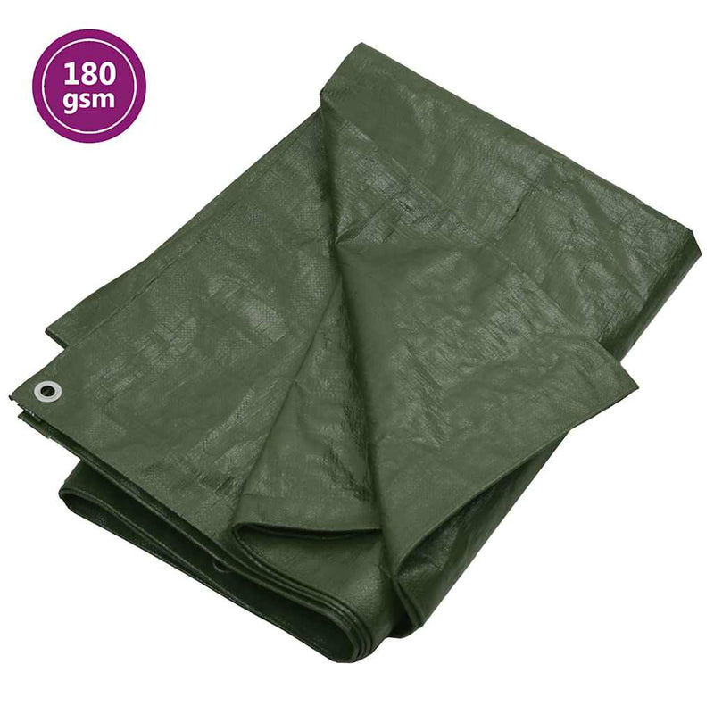 Afbeelding laden in galerijviewer, Vidaxl dekzeil 180 g m² 4x4 m hdpe groen
