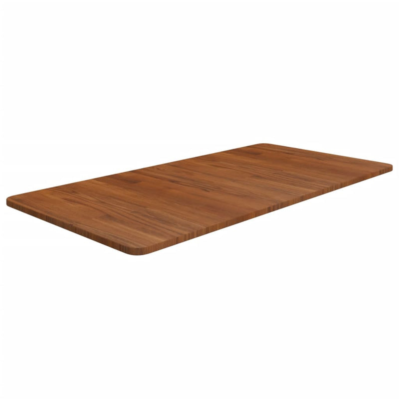 Afbeelding laden in galerijviewer, Vidaxl wastafelblad 100x50x1,5cm behandeld massief hout donkerbruin
