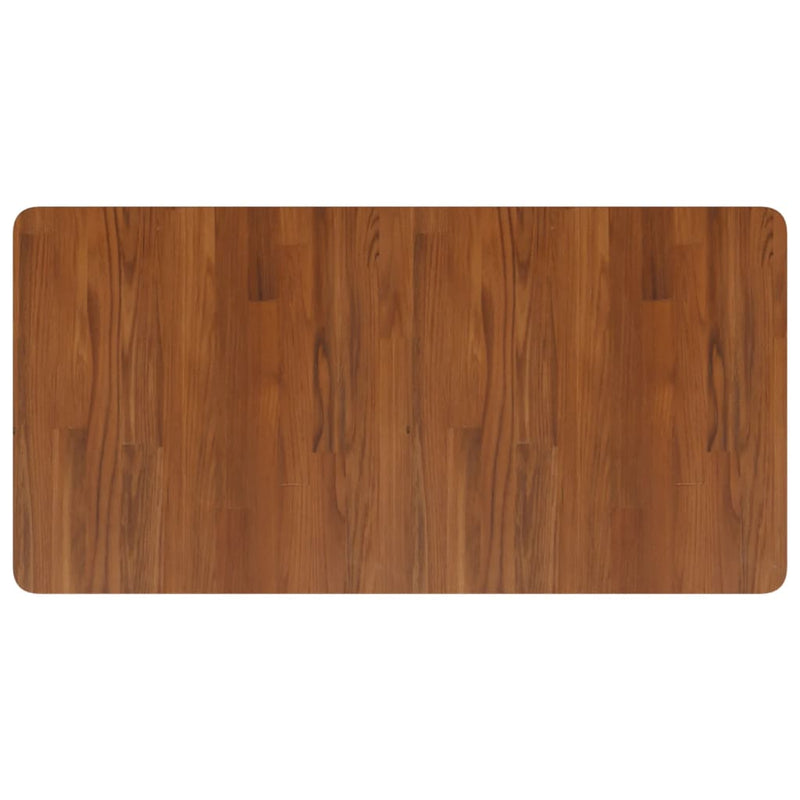 Afbeelding laden in galerijviewer, Vidaxl wastafelblad 100x50x2,5cm behandeld massief hout donkerbruin
