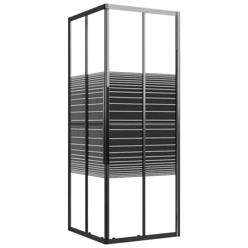 Afbeelding laden in galerijviewer, Vidaxl douchecabine strepen 70x70x180 cm esg zwart
