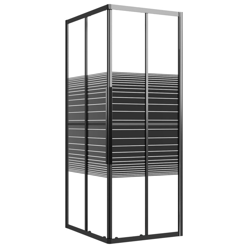 Afbeelding laden in galerijviewer, VidaXL Douchecabine strepen 90x70x180 cm ESG zwart
