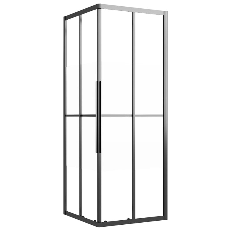 Afbeelding laden in galerijviewer, VidaXL Douchecabine 80x80x180 cm halfmat ESG zwart
