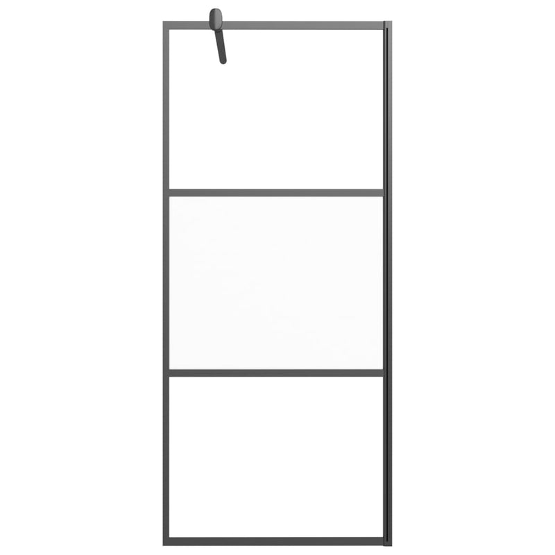 Afbeelding laden in galerijviewer, Vidaxl inloopdouchewand 90x195 cm halfmat esg-glas zwart

