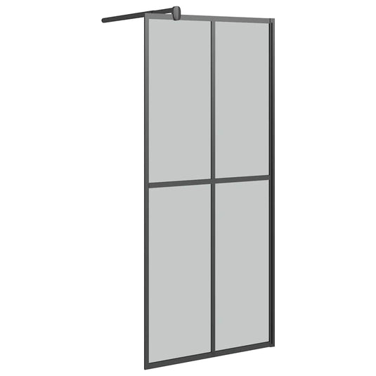 Vidaxl inloopdouchescherm 90x195 cm donker gehard glas