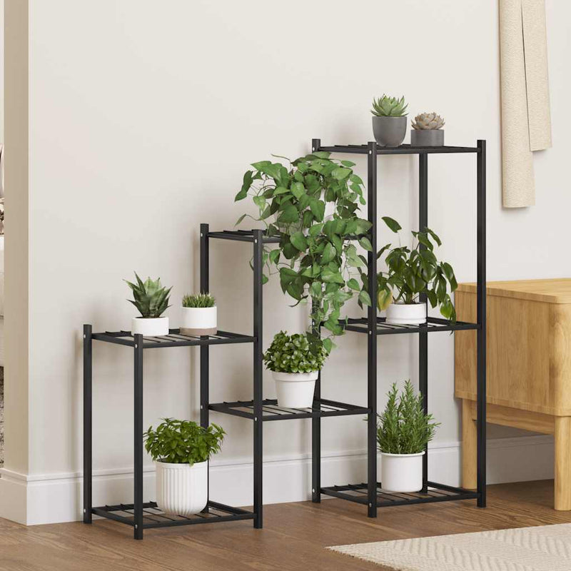 Afbeelding laden in galerijviewer, Vidaxl bloemenstandaard 83x25x80 cm ijzer zwart
