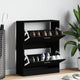 Vidaxl schoenenkast 63x24x81 cm bewerkt hout zwart