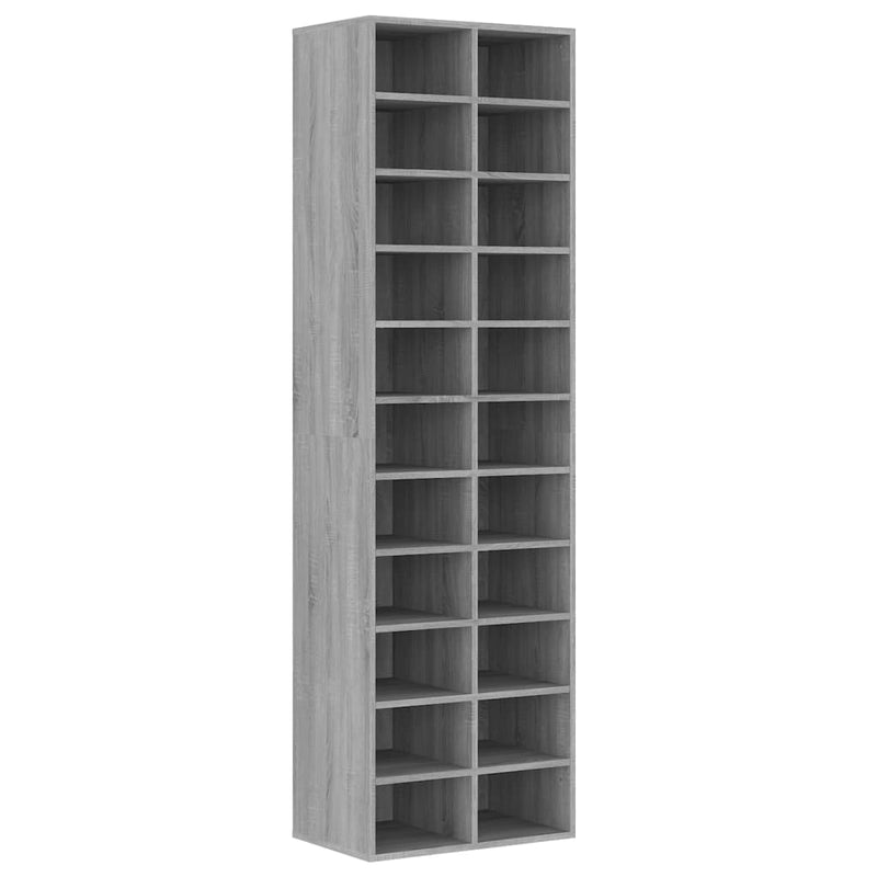Afbeelding laden in galerijviewer, VidaXL Schoenenkast 54x34x183 cm bewerkt hout grijs sonoma eikenkleur
