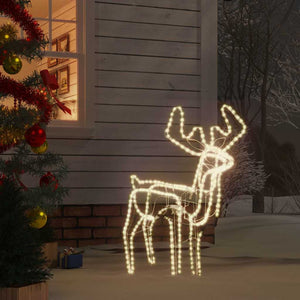 Vidaxl kerstfiguur rendier met bewegende kop warmwit 76x42x87 cm