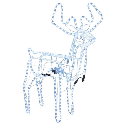 Vidaxl kerstfiguur rendier met bewegende kop koudwit 76x42x87 cm