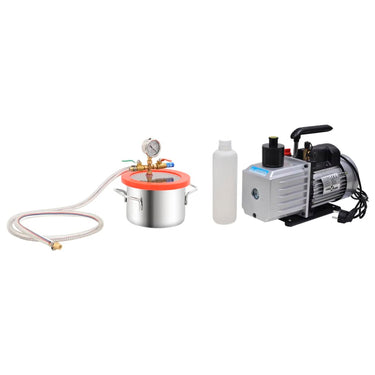 Vidaxl vacuümkamer met 2-traps pomp 3,7 l