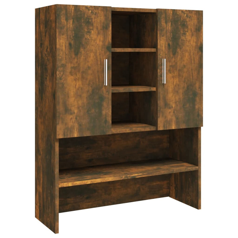 Afbeelding laden in galerijviewer, Vidaxl wasmachinekast 70,5x25,5x90 cm gerookt eikenkleurig
