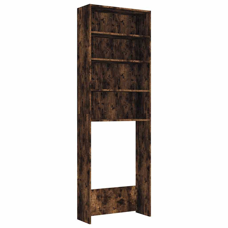 Afbeelding laden in galerijviewer, Vidaxl wasmachinekast 64x24x190 cm gerookt eikenkleurig
