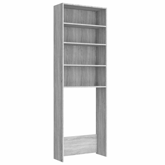 Vidaxl wasmachinekast 64x24x190 cm grijs sonoma eikenkleurig