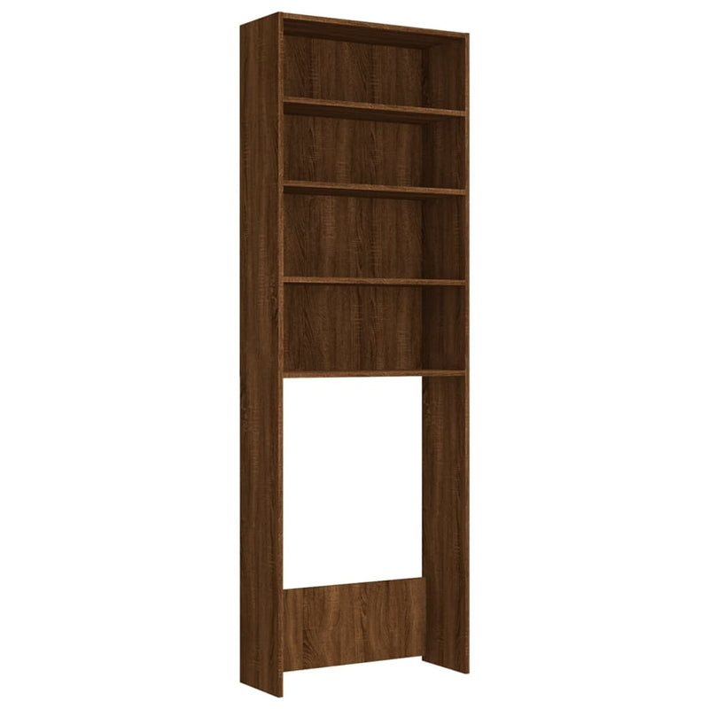Afbeelding laden in galerijviewer, Vidaxl wasmachinekast 64x24x190 cm bruin eikenkleur
