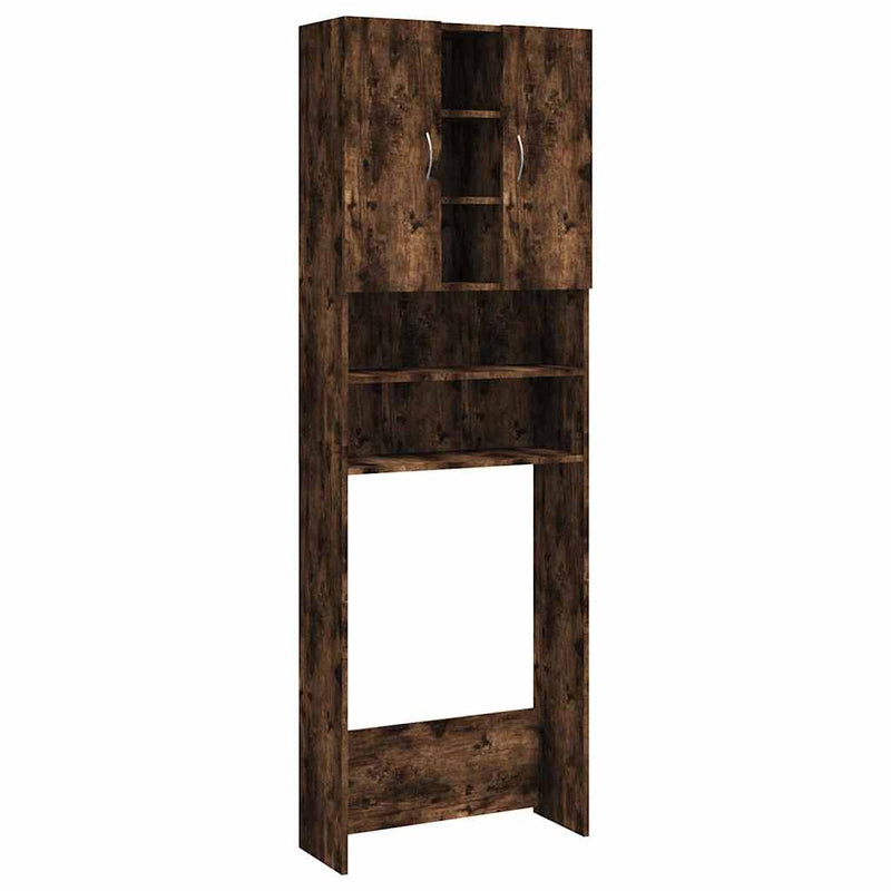Afbeelding laden in galerijviewer, Vidaxl wasmachinekast 64x25,5x190 cm gerookt eikenkleurig
