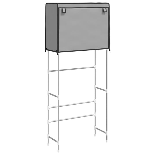 Vidaxl opbergrek voor boven wasmachine 2-laags 71x29,5x170,5 cm grijs