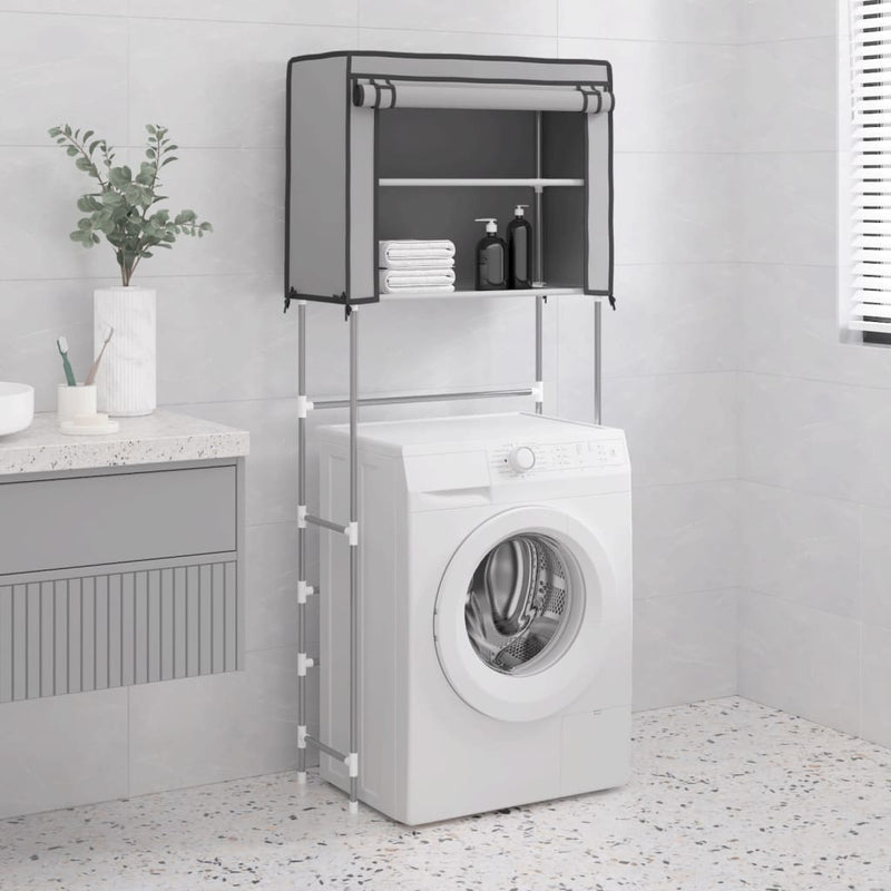 Afbeelding laden in galerijviewer, Vidaxl opbergrek voor boven wasmachine 2-laags 71x29,5x170,5 cm grijs
