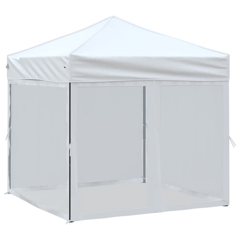 Afbeelding laden in galerijviewer, Vidaxl partytent inklapbaar met zijwanden 2x2 m wit
