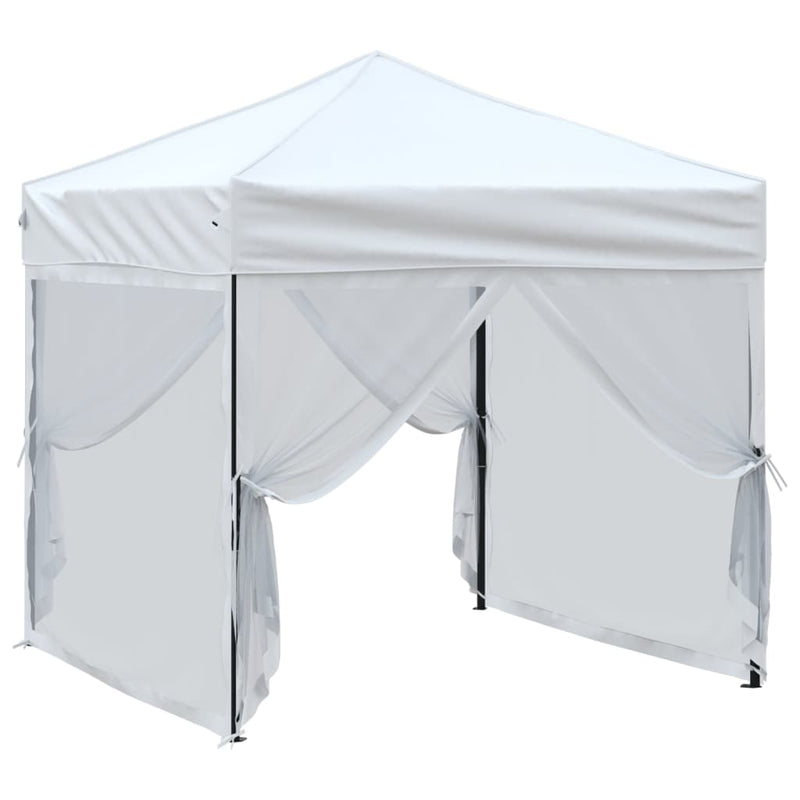 Afbeelding laden in galerijviewer, Vidaxl partytent inklapbaar met zijwanden 2x2 m wit
