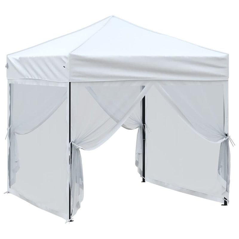 Afbeelding laden in galerijviewer, Vidaxl partytent inklapbaar met zijwanden 2x2 m wit
