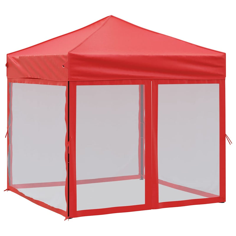 Afbeelding laden in galerijviewer, Vidaxl partytent inklapbaar met zijwanden 2x2 m rood
