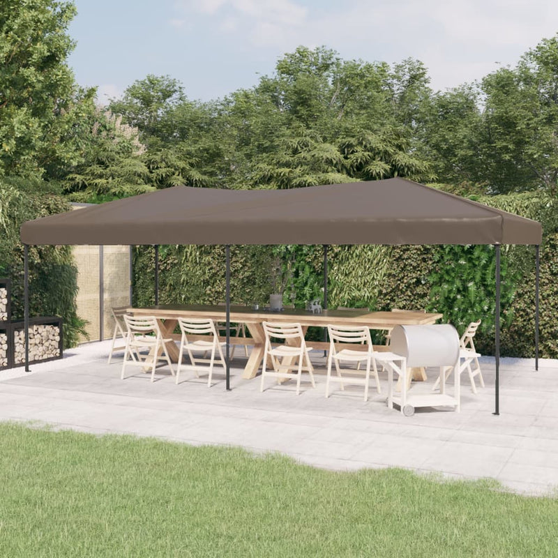 Afbeelding laden in galerijviewer, Vidaxl partytent inklapbaar 3x6 m taupe
