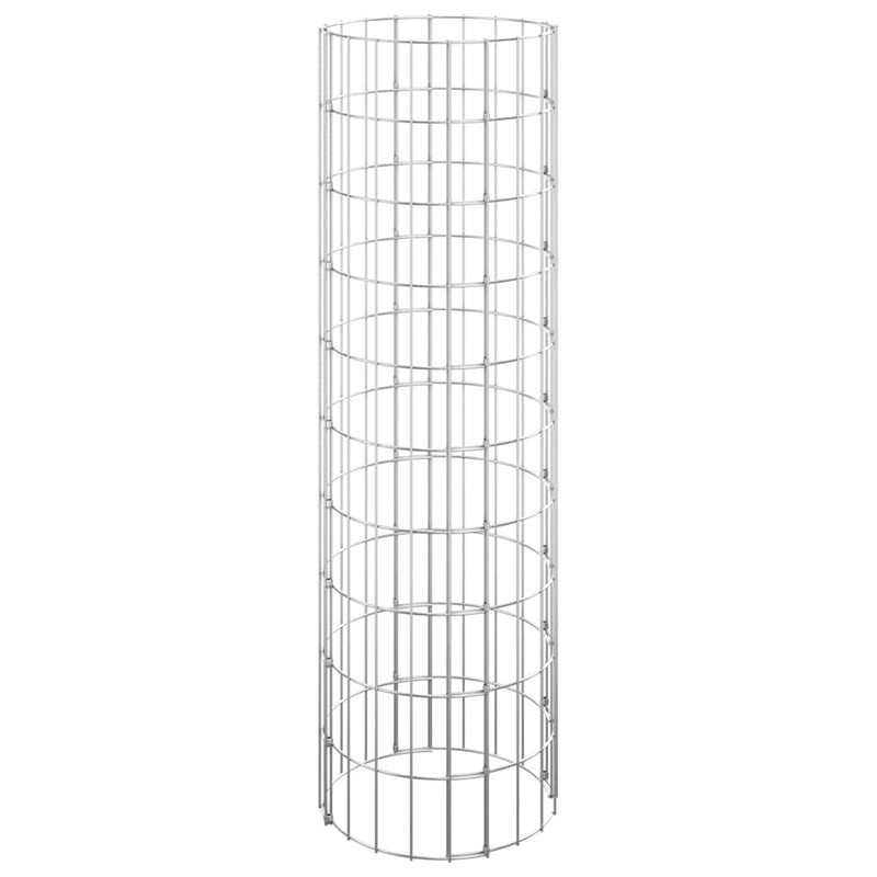 Afbeelding laden in galerijviewer, Vidaxl gabion plantenbakken 3 st rond verhoogd ø30x100 cm staal
