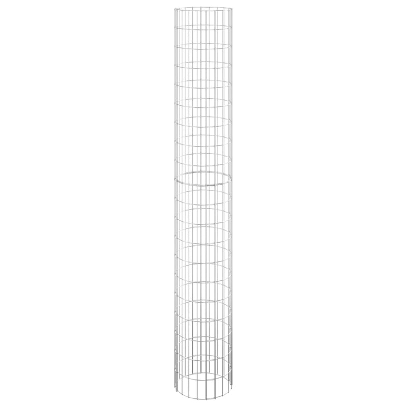 Afbeelding laden in galerijviewer, Vidaxl gabion plantenbakken 3 st rond verhoogd ø30x200 cm staal
