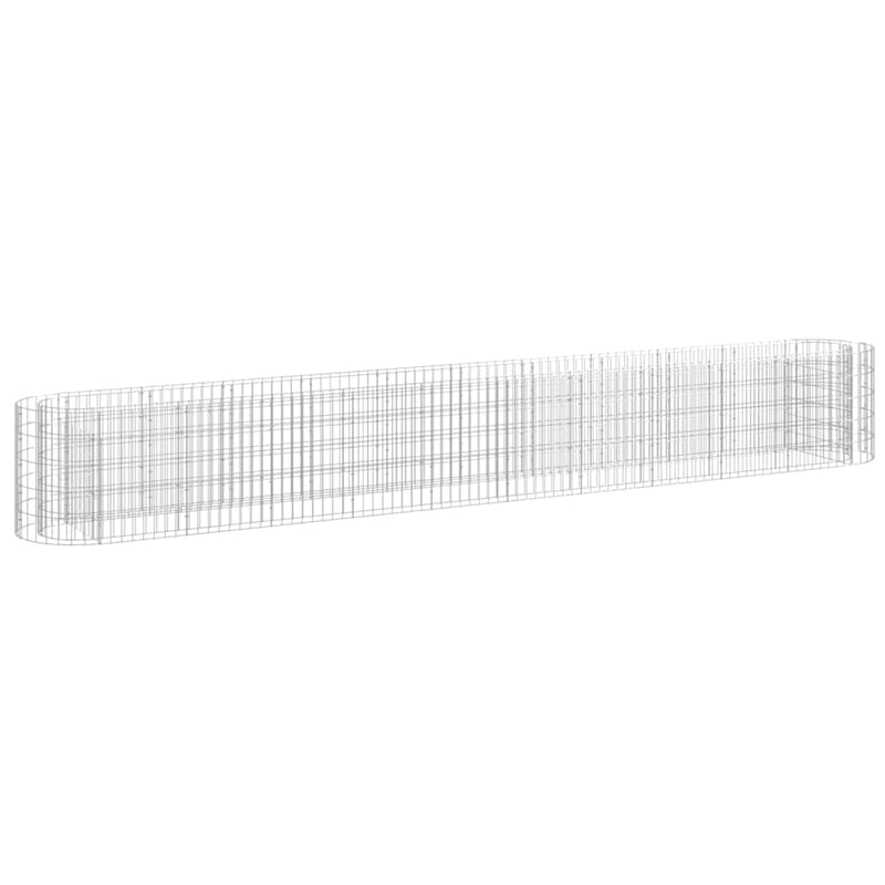 Afbeelding laden in galerijviewer, Vidaxl gabion plantenbak verhoogd 400x50x50 cm gegalvaniseerd ijzer
