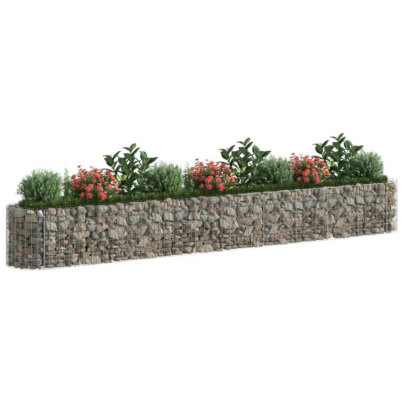 Afbeelding laden in galerijviewer, Vidaxl gabion plantenbak verhoogd 400x50x50 cm gegalvaniseerd ijzer
