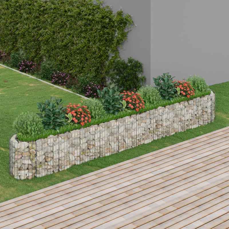 Afbeelding laden in galerijviewer, Vidaxl gabion plantenbak verhoogd 400x50x50 cm gegalvaniseerd ijzer
