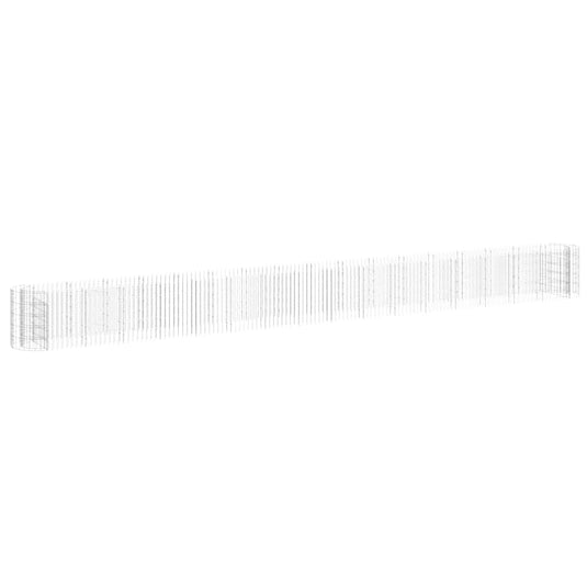 VidaXL Gabion plantenbak verhoogd 610x50x50 cm gegalvaniseerd ijzer