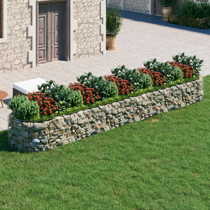 Afbeelding laden in galerijviewer, VidaXL Gabion plantenbak verhoogd 500x100x50 cm gegalvaniseerd ijzer
