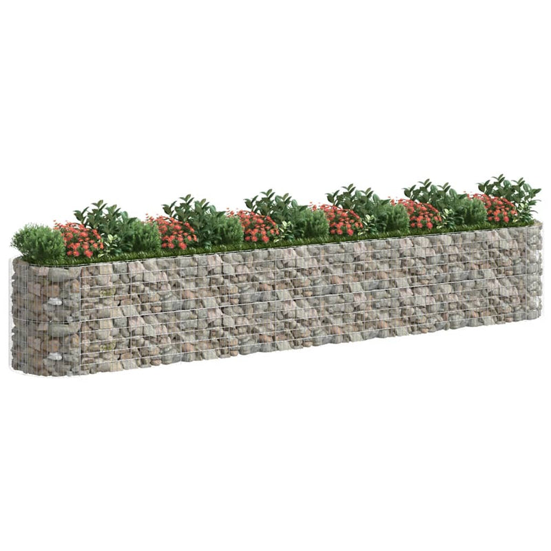 Afbeelding laden in galerijviewer, VidaXL Gabion plantenbak verhoogd 600x100x100 cm gegalvaniseerd ijzer
