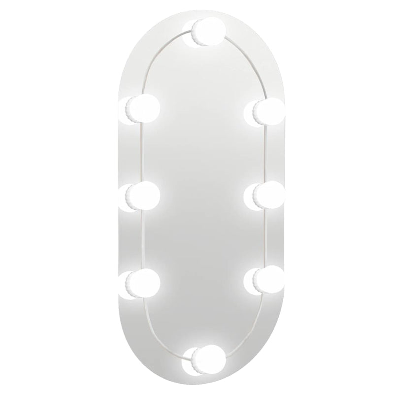 Afbeelding laden in galerijviewer, Vidaxl spiegel met led-verlichting ovaal 60x30 cm glas
